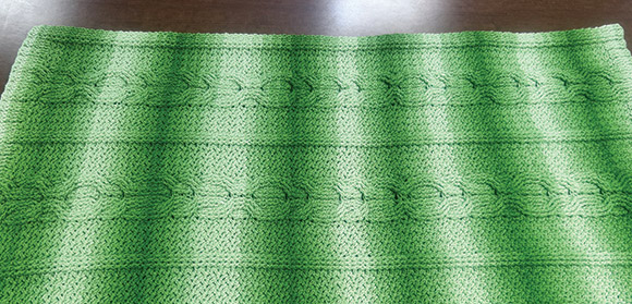 Green Irish handmade blanket